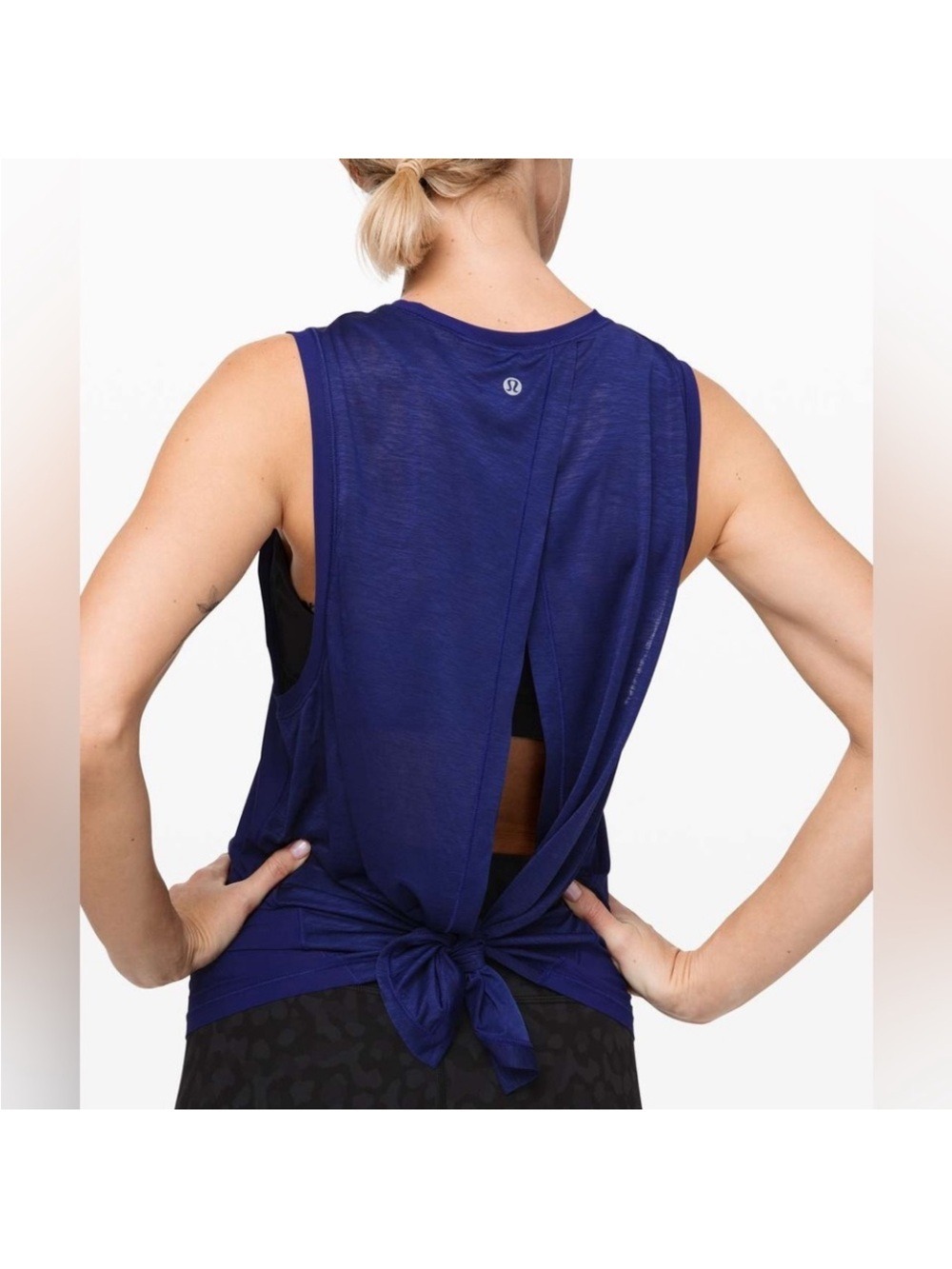 Lululemon In The Open Tank Lark Blue Size 4